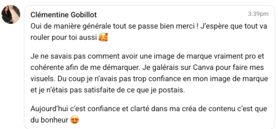 Message de Clémentine